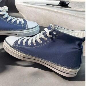 NIB Zipz Denim Blue Maverick HI TOP Sz-12 Vintage Retro VINTAGE Zip Off tops